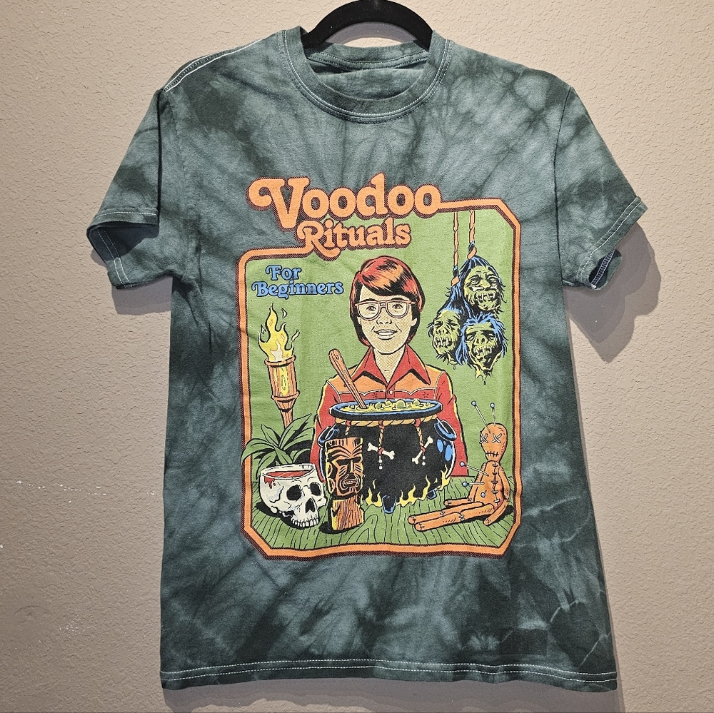 Voodoo Rituals Tie-Dye Graphic T-Shirt Size Small